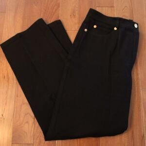 St. John Sport High Rise Wide Leg Black Trouser Pants 12‎
